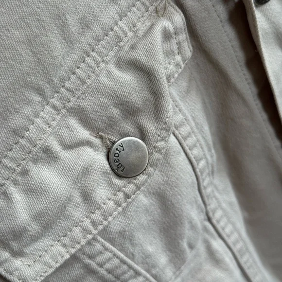 Theory Light Beige Jean Jacket | Large - Picture 4 of 5